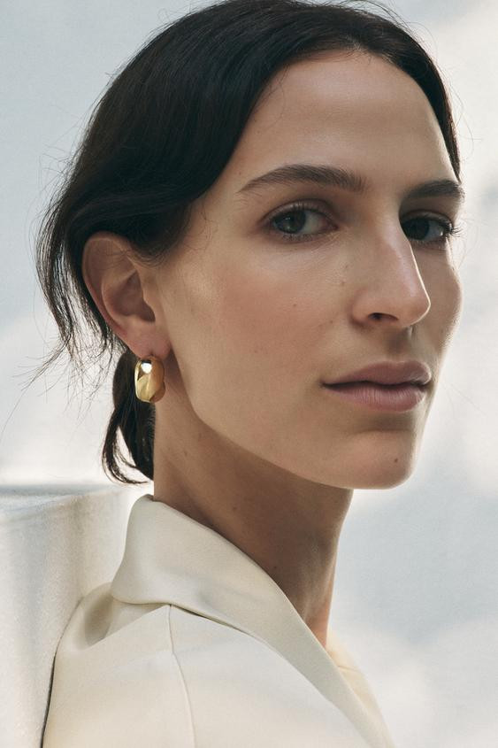 RAISED HOOP EARRINGS | Zara UK
