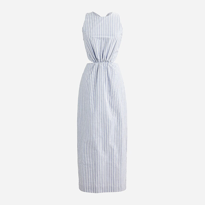 Twist-back midi dress in stripe | J. Crew US