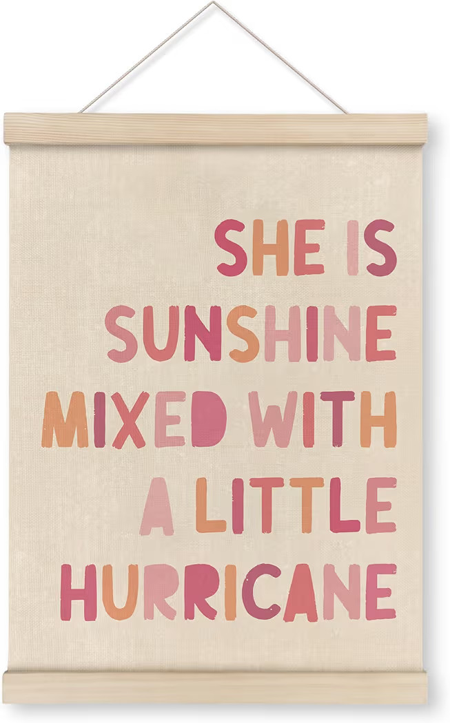 HRQKO She is Sunshine Poster Hanger Frame, Pink Girls Room Wall Decor, Sunshine Nursery Posters W... | Amazon (US)