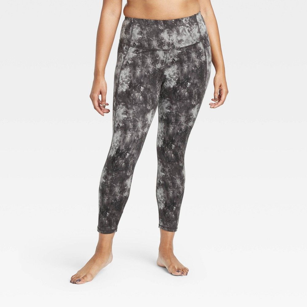 Women's Marble Print Contour Power Waist High-Waisted 7/8 Leggings 24" - All in Motion™ | Target