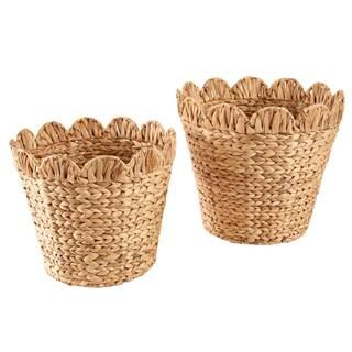 StyleWell Scalloped Wicker Storage Baskets (Set of 2) FEH2111-05 - The Home Depot | The Home Depot