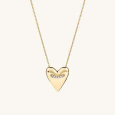Heart Pave Diamond Large Pendant Necklace | Mejuri (Global)