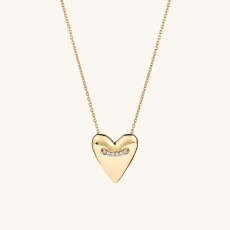 Heart Pave Diamond Large Pendant Necklace | Mejuri (Global)