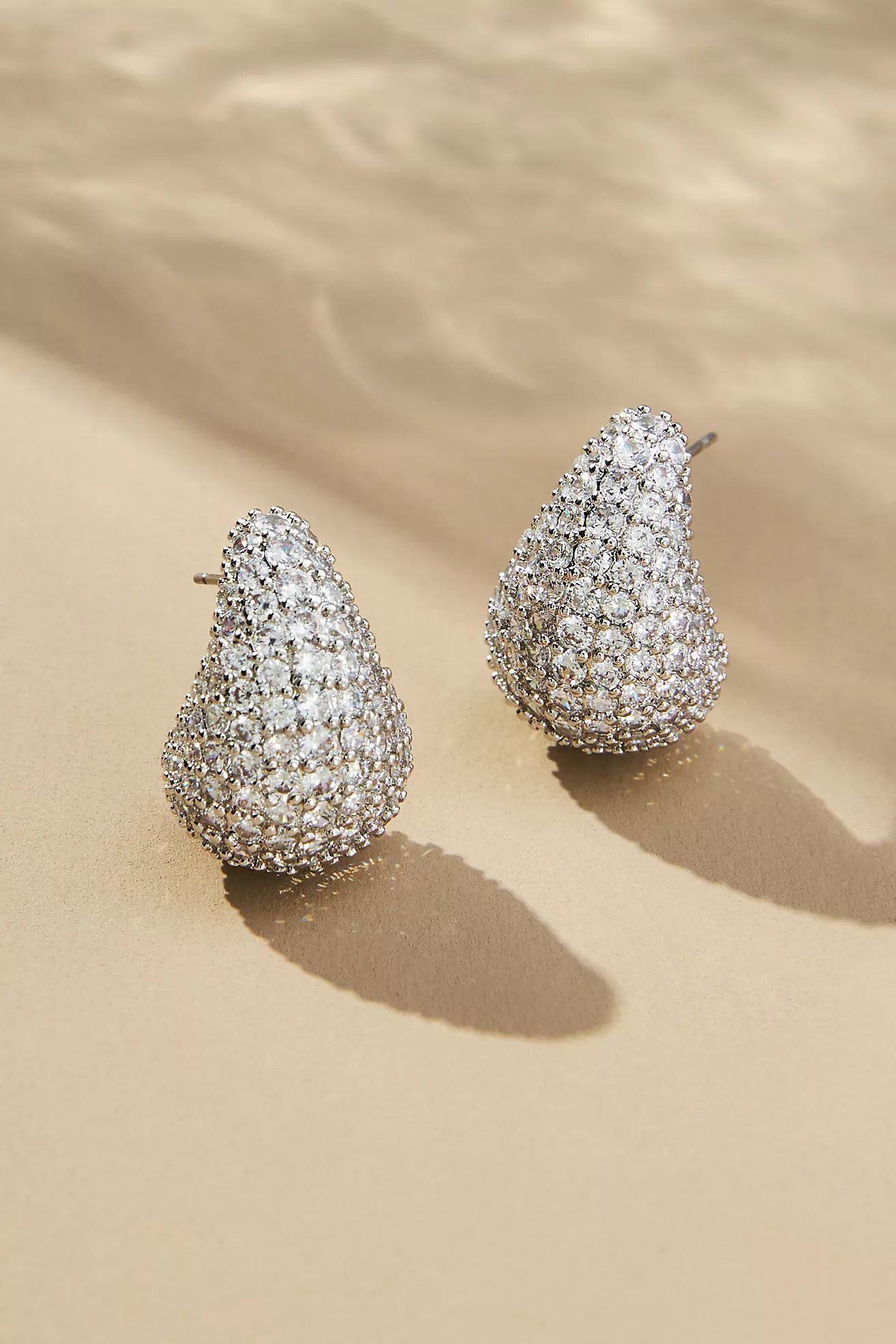 The Petra Pavé Large Drop Earrings | Anthropologie (US)
