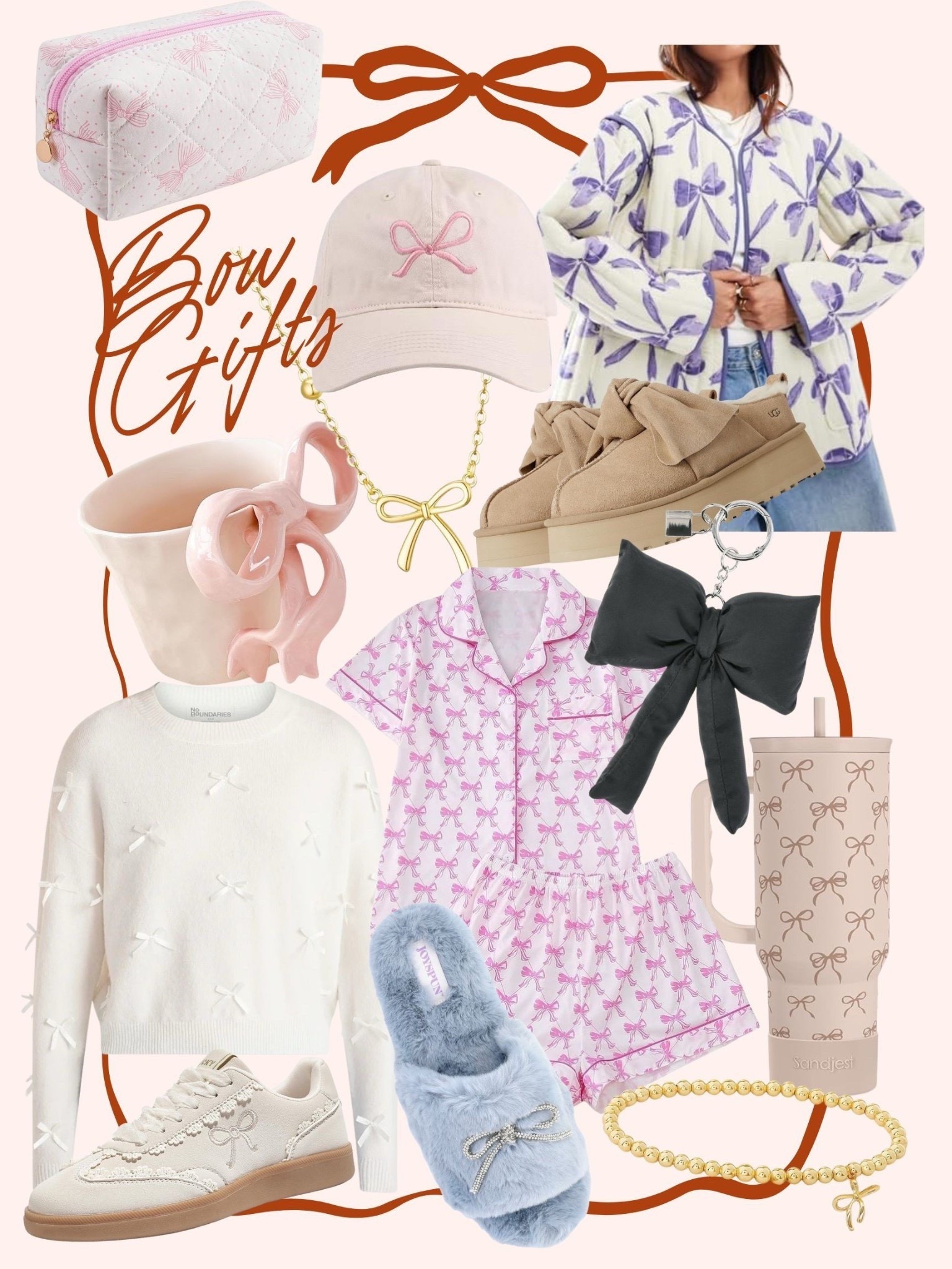 🎀 Bow Gifts for Every Girl on Your List! 🎀 If you love all things bows, this curated gift guide is filled with the cutest bow-inspired finds — cozy slippers, dainty jewelry, bow sweaters, girly pajamas, sneakers, mugs, totes, and more. These make the sweetest holiday gifts, stocking stuffers, and budget-friendly treats for yourself or someone you love.

Whether you’re shopping for your mom, sister, bestie, teacher gifts, or a little festive pick-me-up, these bow favorites are timeless, feminine, and SO fun. ✨

👇Tap to shop all the bow gifts in one place!

#bowgifts #giftguideforher #holidaygiftguide #bowszn #girlygifts #pinkfinds #festivefavorites #ltkholiday #ltkfinds #affordablestyle #giftideasforher #cozygifts #holidayshopping #christmasgiftideas