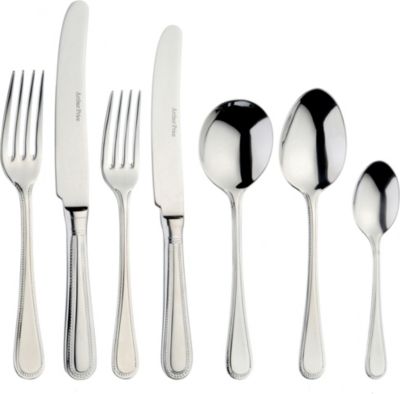 Bead 7-piece stainless steel place setting | Selfridges
