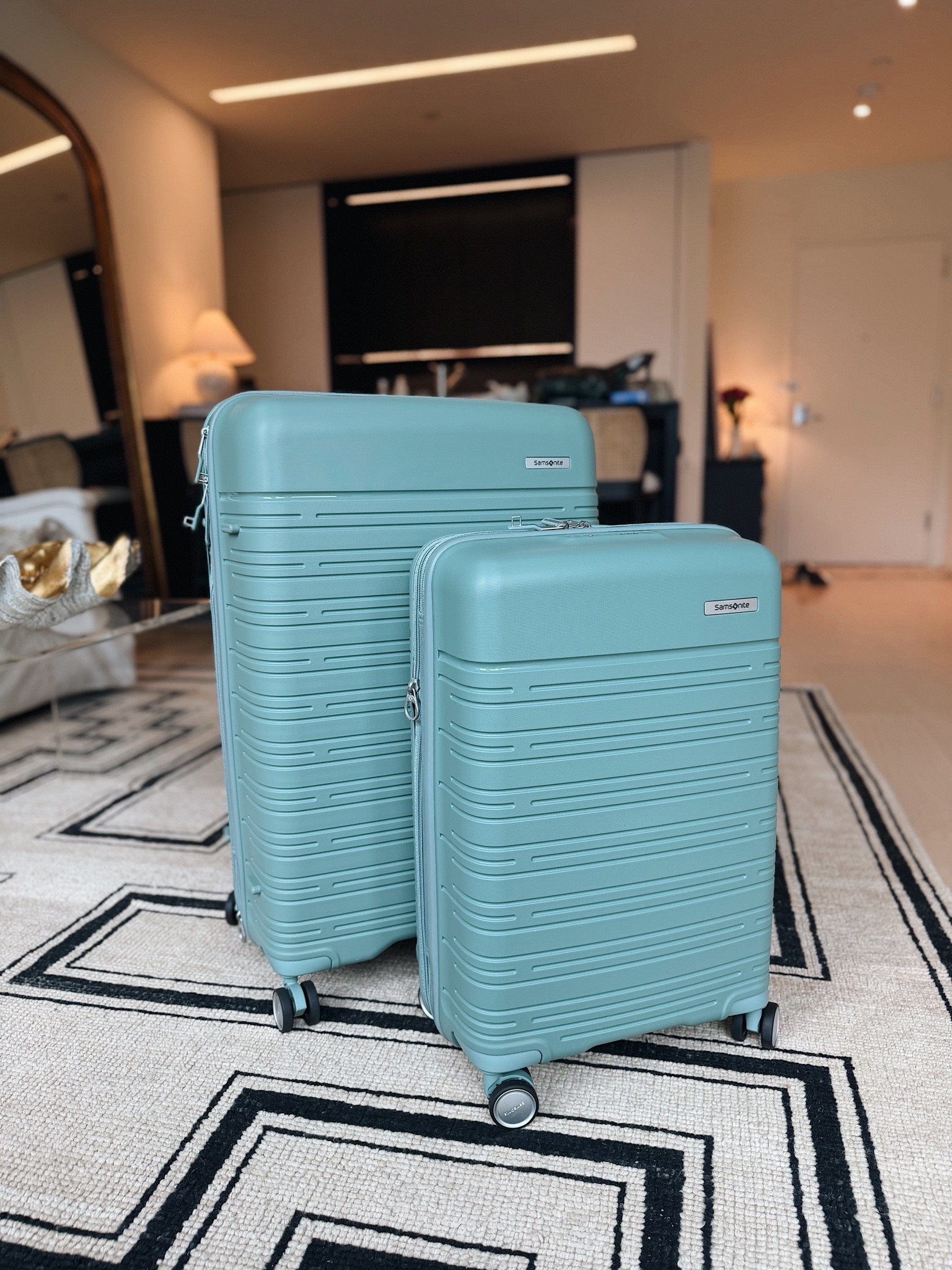 Love this luggage set I snagged in the #NSALE! This color is Cyprus Green. So chic!

#LTKTravel #LTKSaleAlert