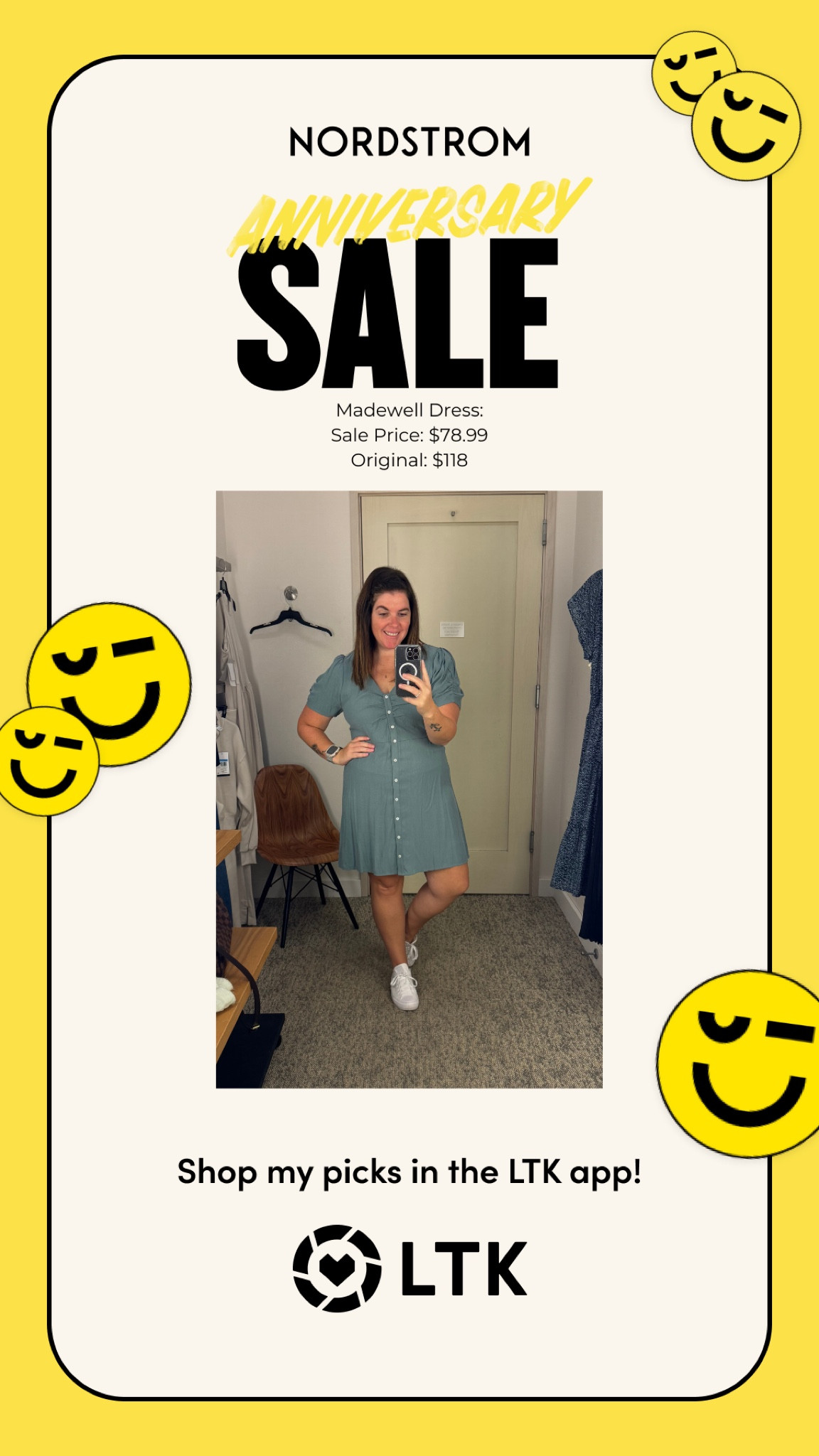 This was another piece that I grabbed on a whim and it turned out to be the prettiest dress! It’s a Madewell dress, it runs TTS and it is one that can be worn from summer to fall! The dress is on sale for $78.99! 

#LTKFindsUnder100 #LTKSaleAlert #LTKxNSale