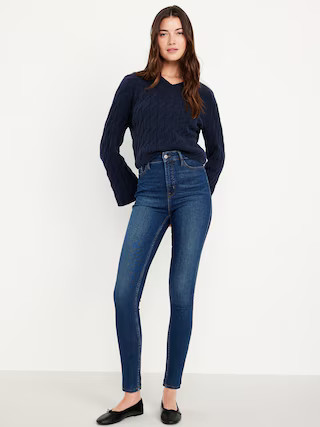 Extra High-Waisted Rockstar 360° Stretch Super-Skinny Jeans | Old Navy | Old Navy (US)