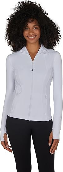 90 Degree By Reflex Full Zip Running Track Jacket Lightweight Athletic Slim Fit Jacket with Thumb... | Amazon (US)