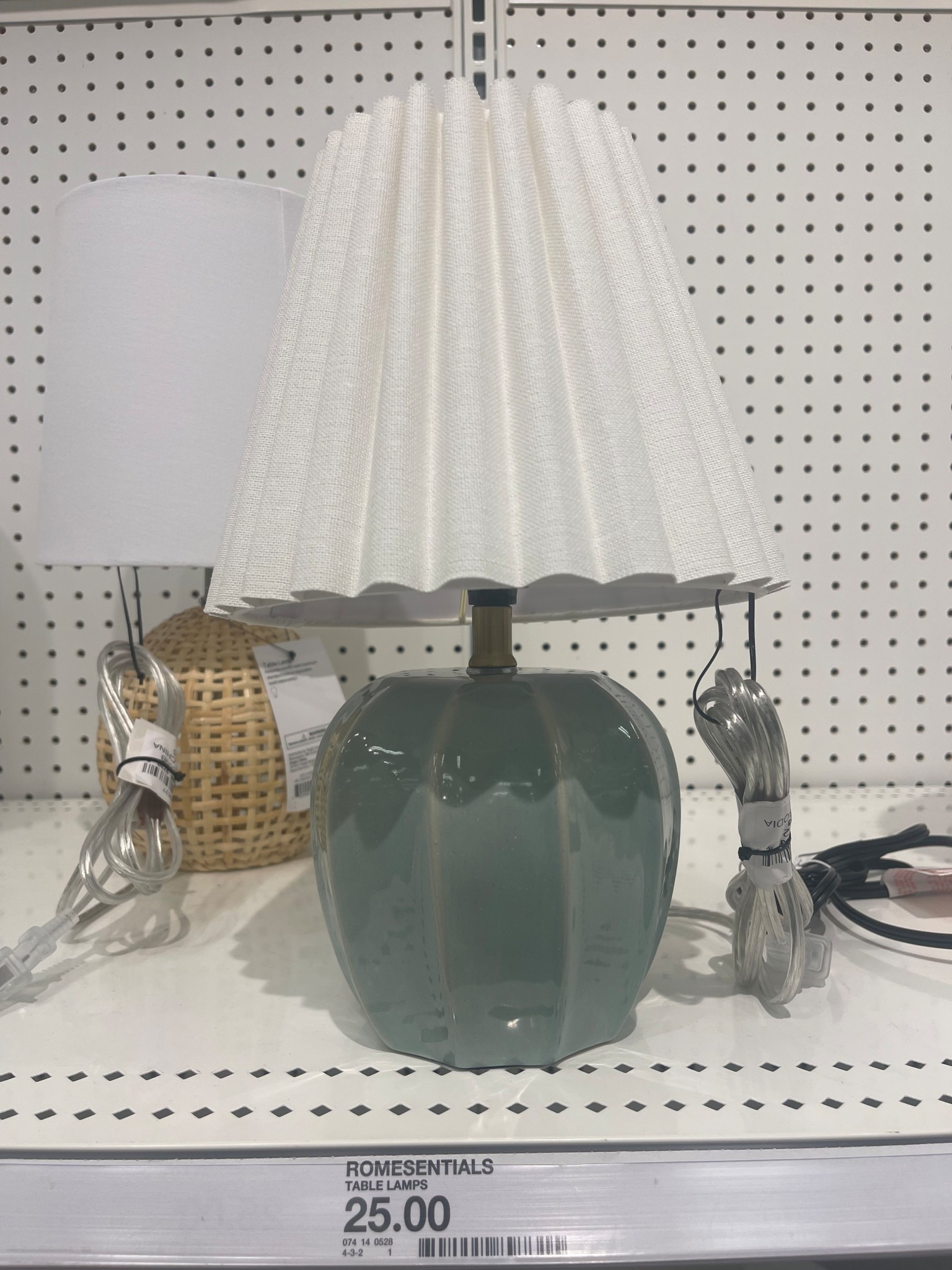 Cutest pleated lamp for a small space. Would look cute as a kitchen lamp 