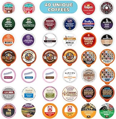 Coffee Pods Variety Pack Sampler, Assorted Single Serve Coffee for Keurig K Cups Coffee Makers, 4... | Amazon (US)
