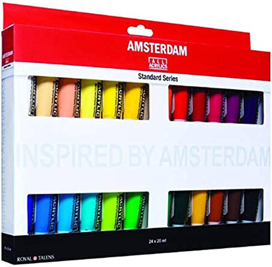 Royal Talens Amsterdam Acrylic Standard Tubes, 20ml-Tubes, Set of 24 (100516105) | Amazon (US)