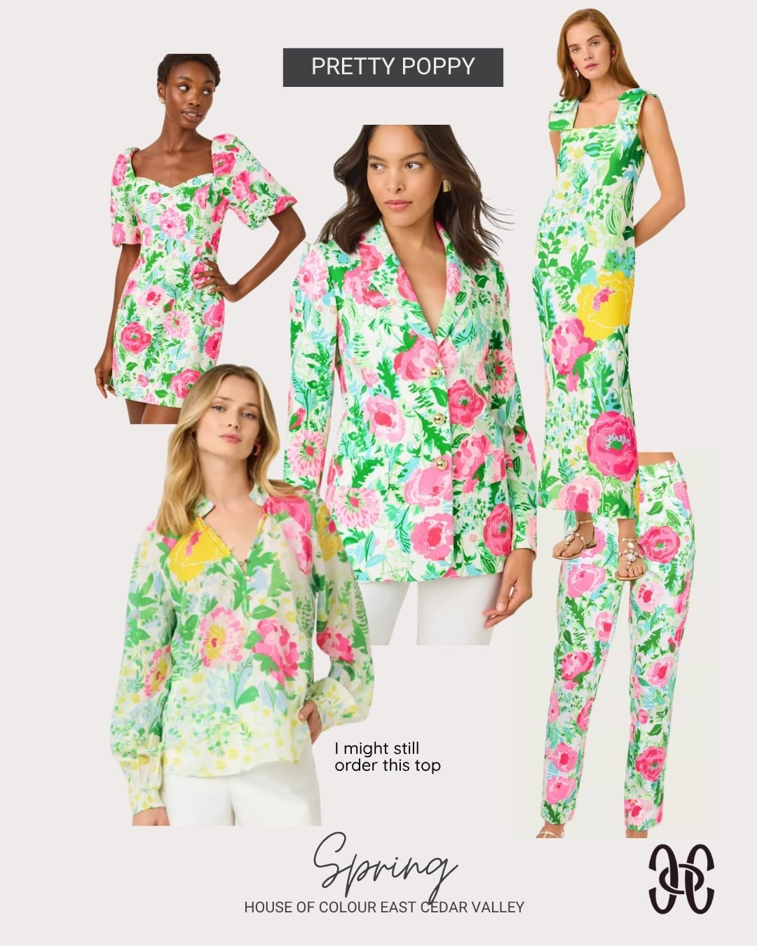 This print from Lilly Pulitzer  is stunning for #HOCspring. Returning the pass because they’re suited for someone with less curves than me. Fingers crossed the blazer comes back in my size.  House of Colour Spring 