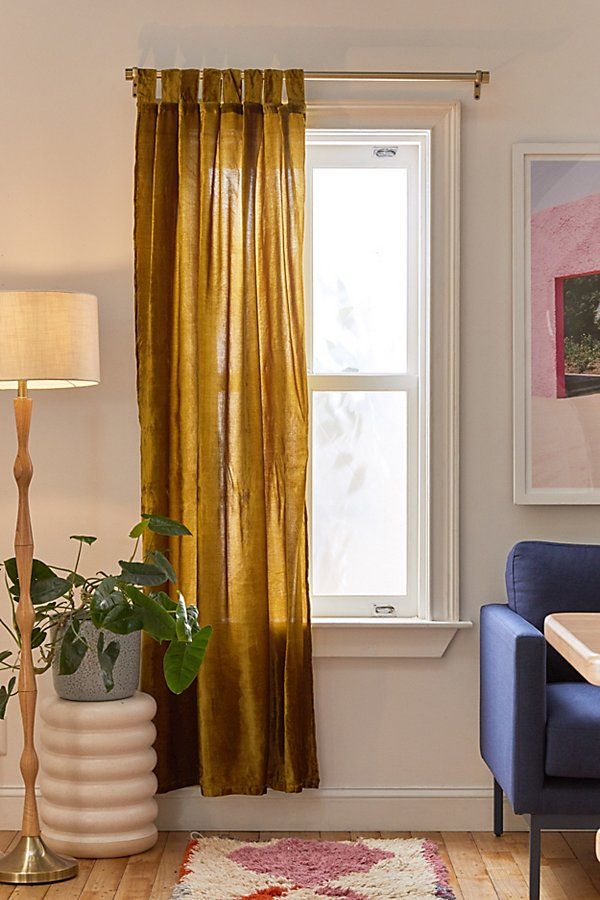 Crushed Velvet Window Curtain | Urban Outfitters (US and RoW)