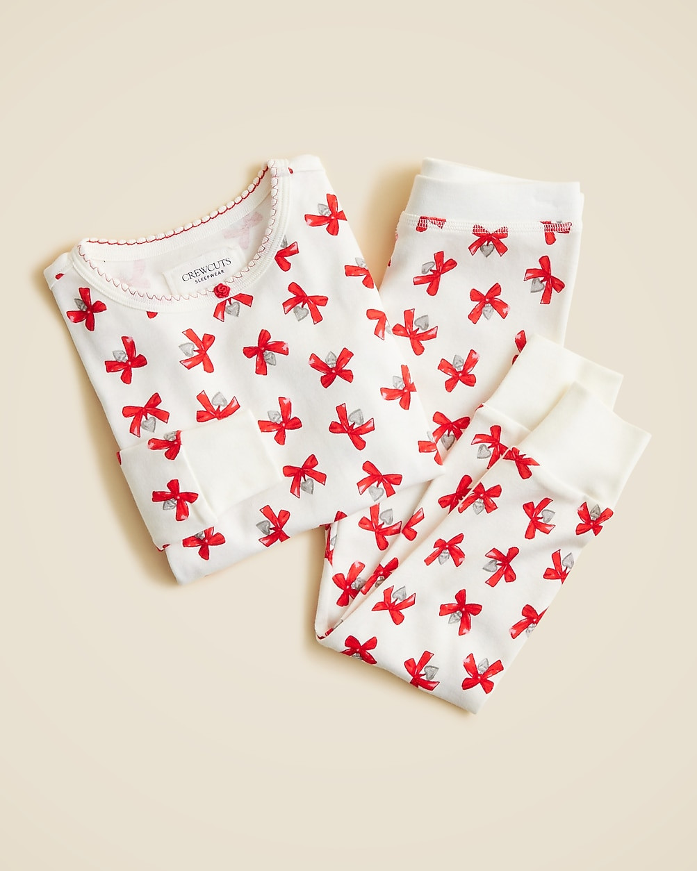 Kids' long-sleeve cotton pajama set in prints | J. Crew US