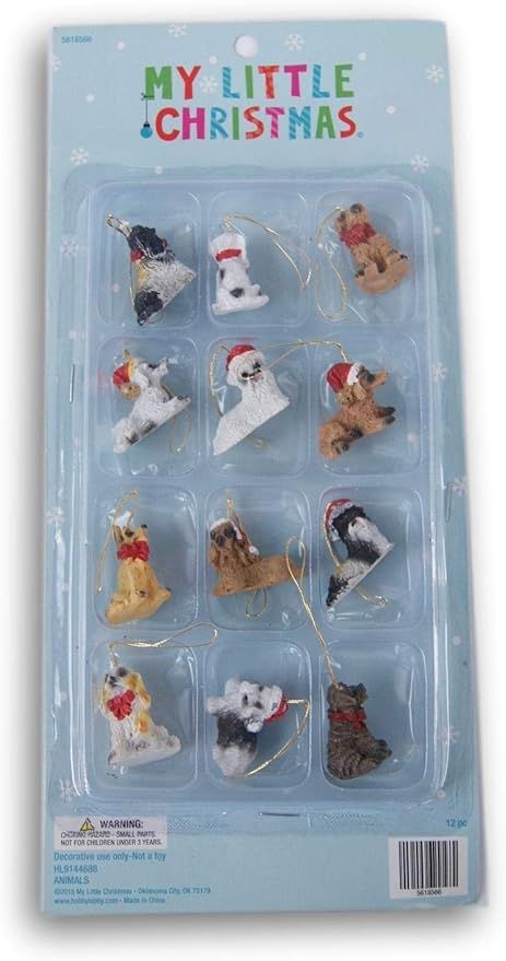My Little Christmas Dog Themed Ornaments - 12 Count | Amazon (US)