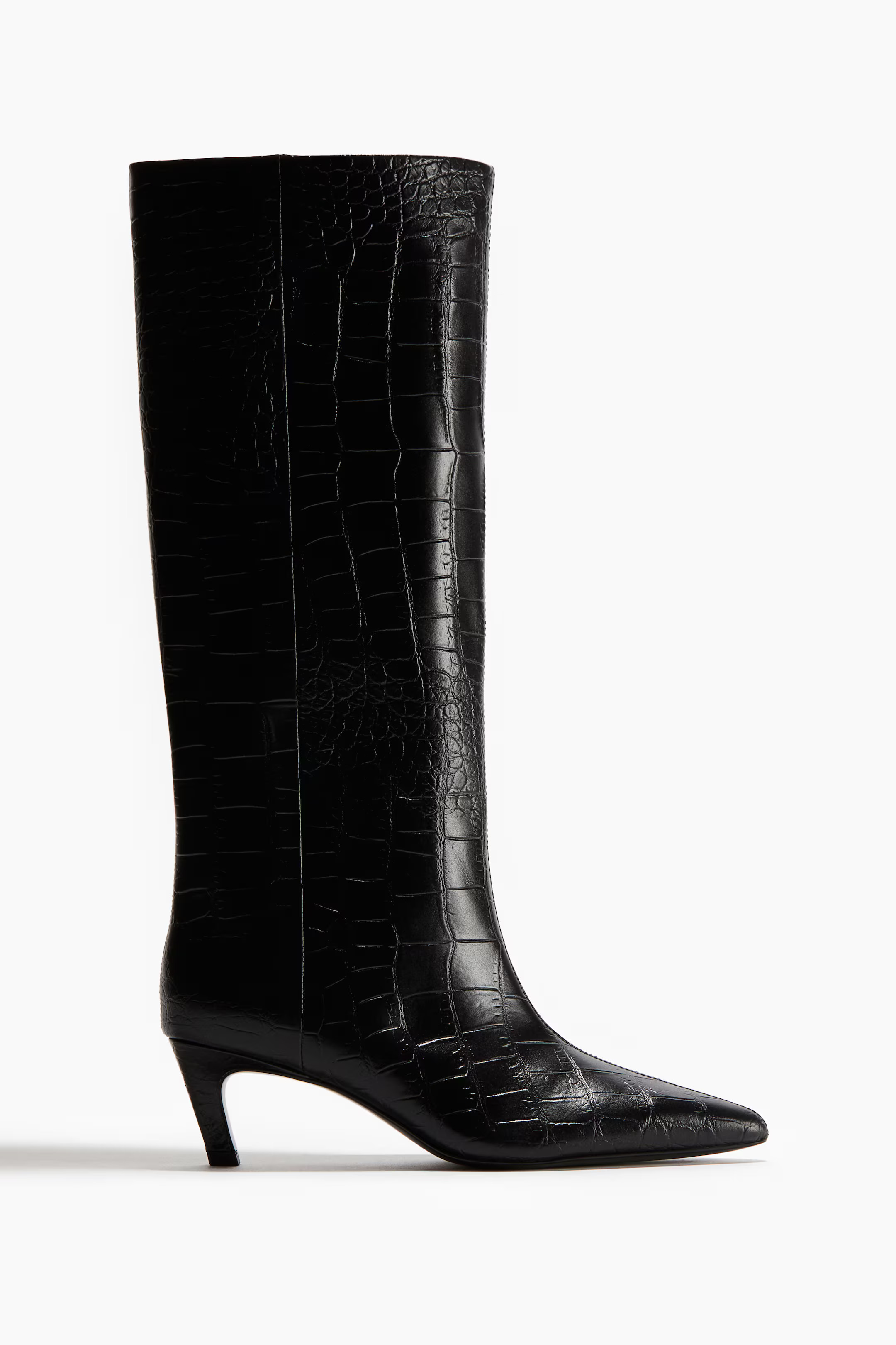 Knee-high leather boots | H&M (UK, MY, IN, SG, PH, TW, HK)