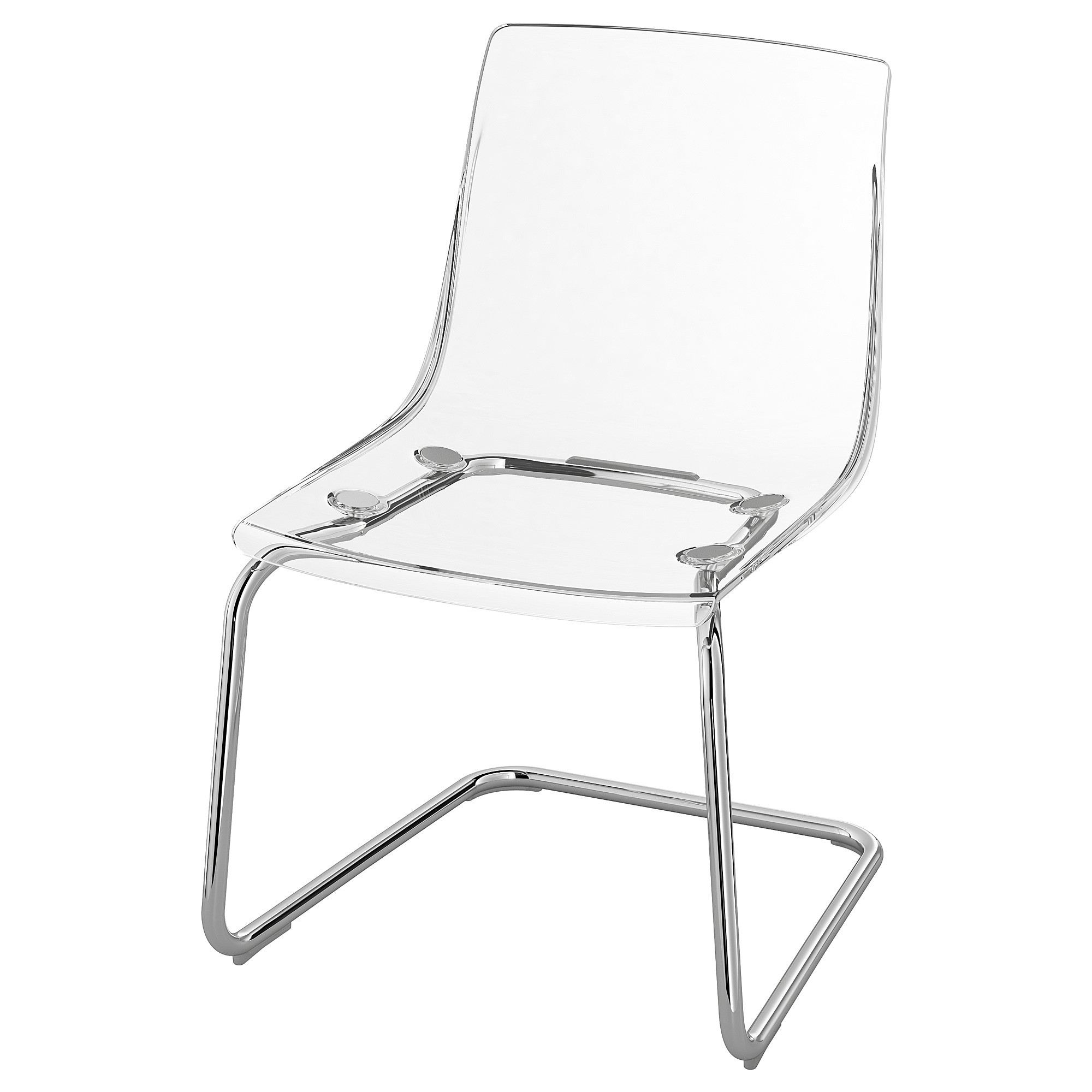 TOBIAS Chair, clear/chrome plated | IKEA US