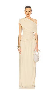 Helsa The Apolla Jersey Dress in Dune from Revolve.com | Revolve Clothing (Global)