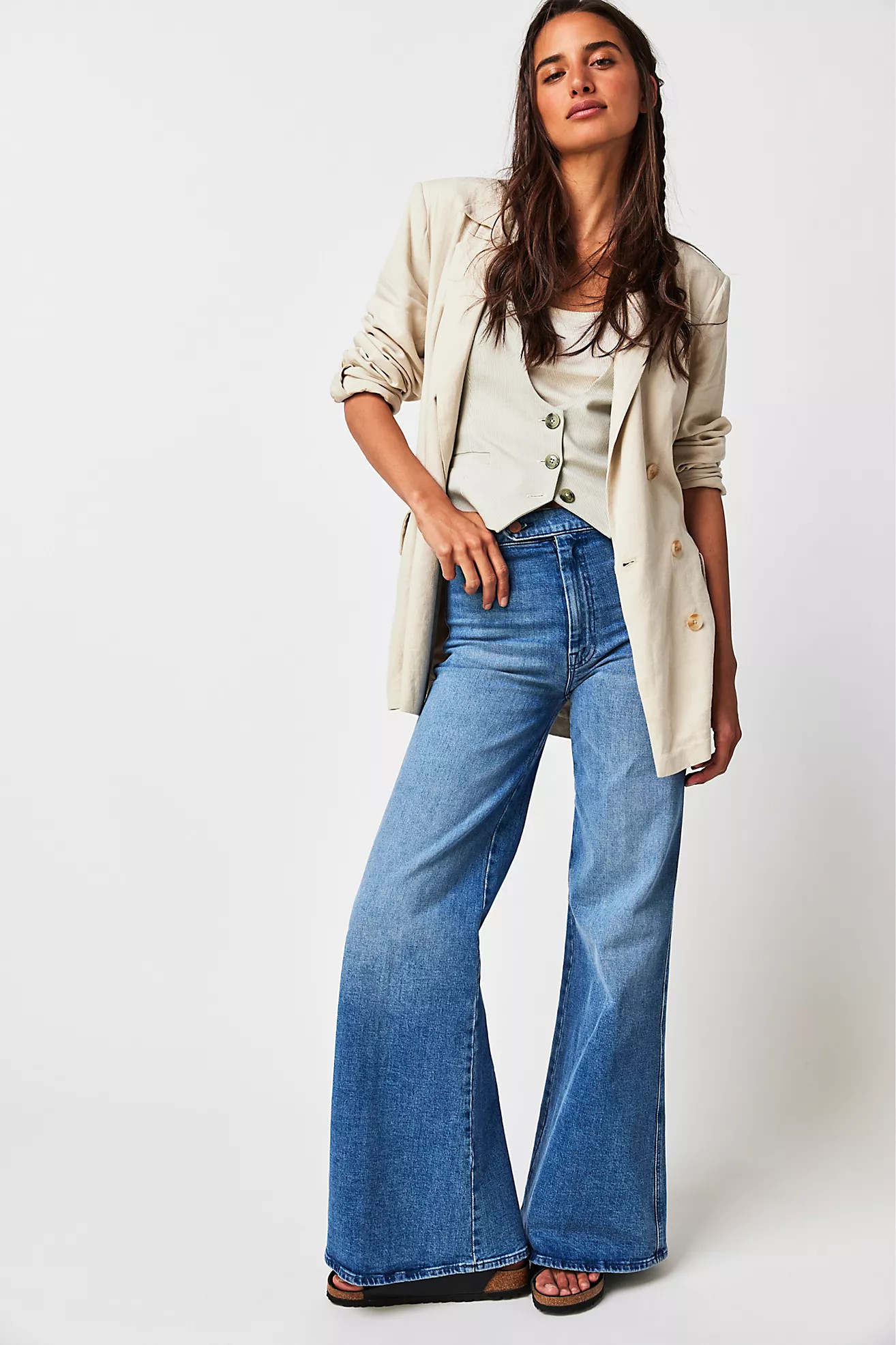 MOTHER The Tab Roller Skimp Jeans | Free People (Global - UK&FR Excluded)