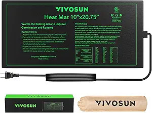 VIVOSUN Durable Waterproof Seedling Heat Mat 10" x 20.75" UL & MET-Certified Warm Hydroponic Heat... | Amazon (US)