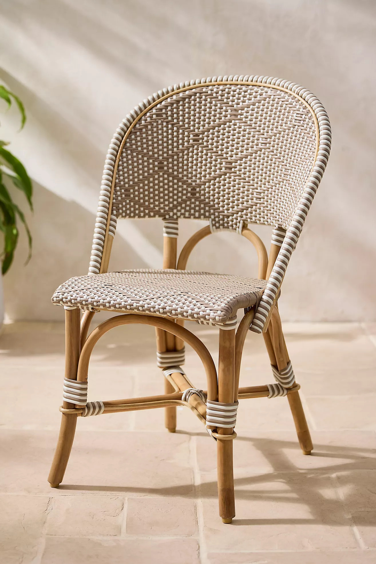 Wave Woven Indoor/Outdoor Bistro Chairs, Set of 2 | Anthropologie (US)