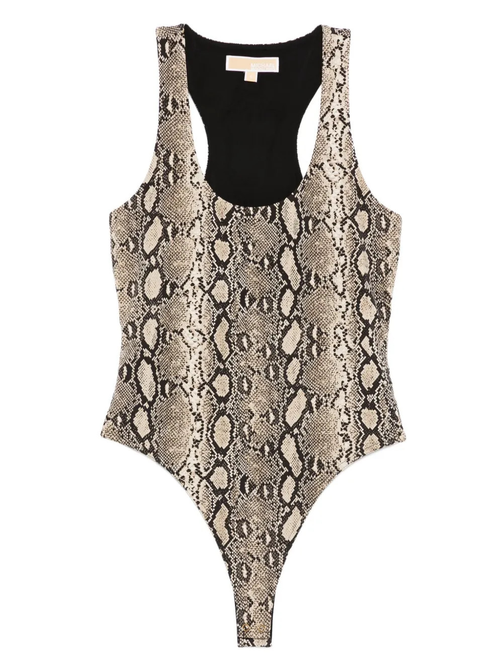 Michael Michael Kors snakeskin racerback bodysuit - Neutrals | Farfetch Global