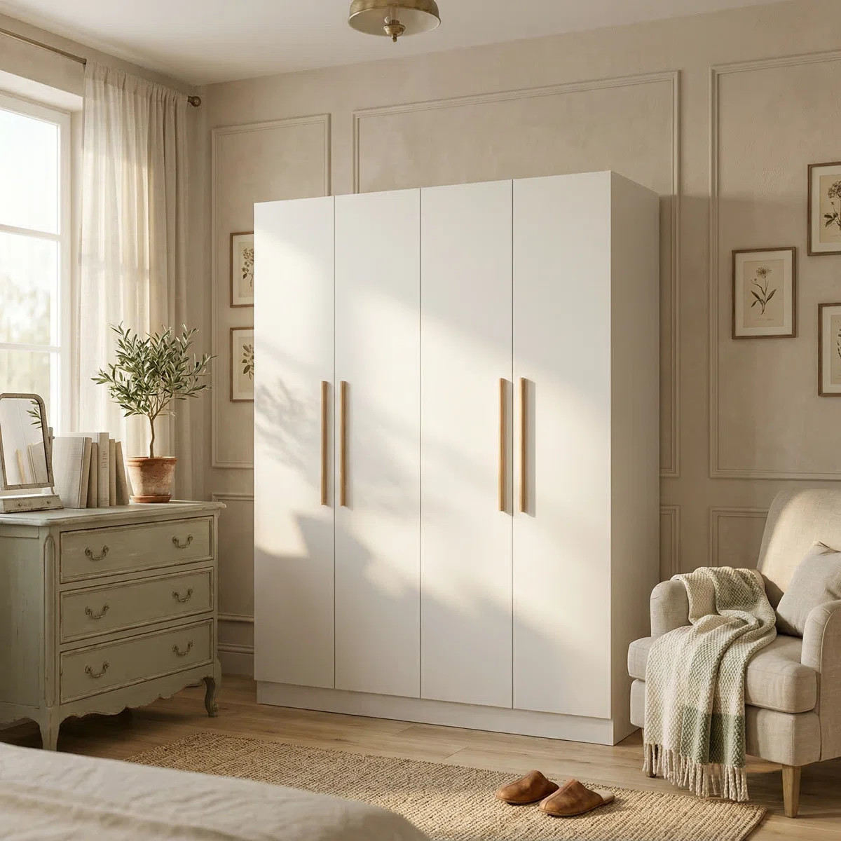 Bernistine 4-Door Manufactured Wood Armoire | Wayfair North America