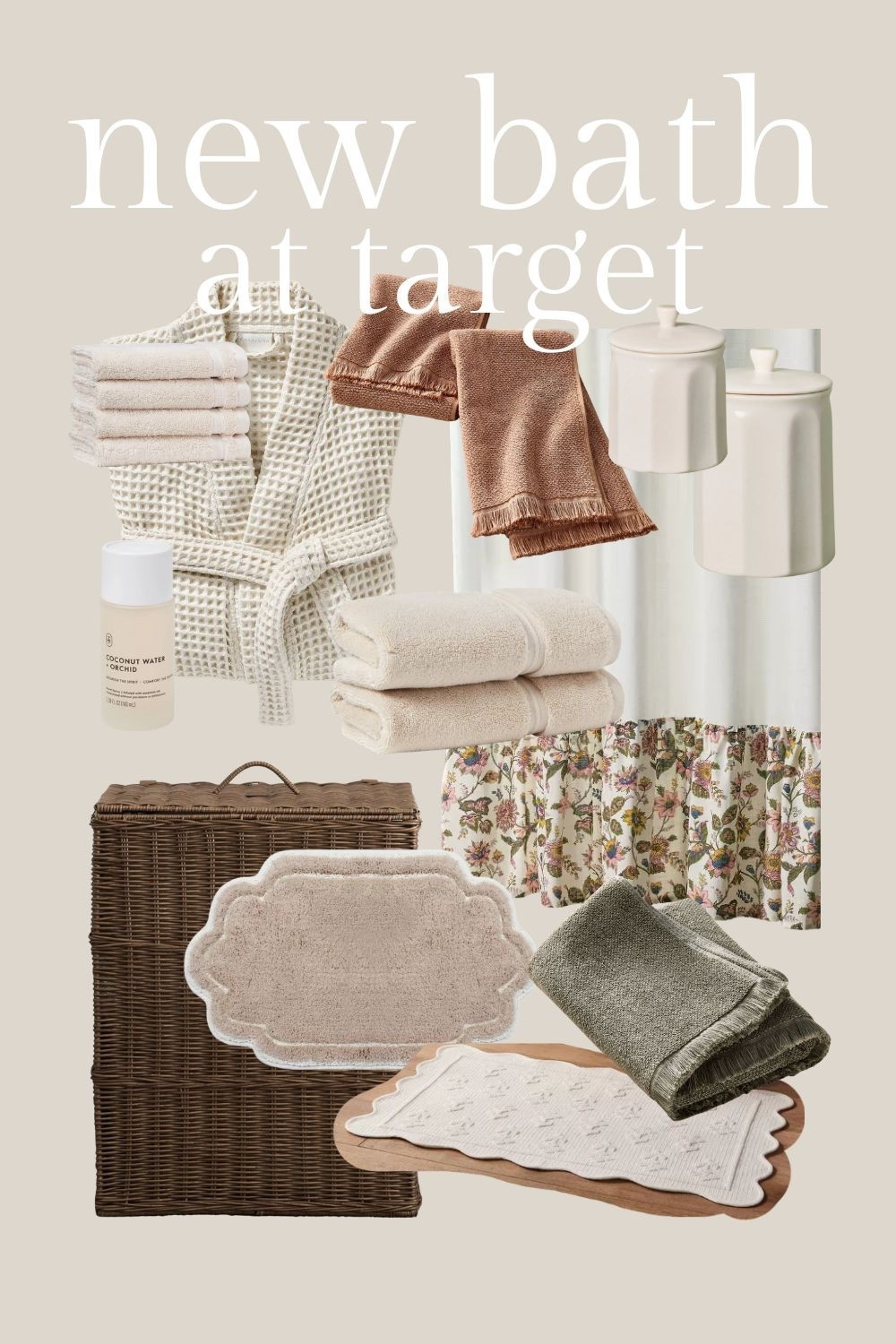 New bath towels, bath rugs, laundry hampers, shower curtains, bathroom storage, towels, robes, and bath mats at Target! 

#LTKFindsUnder50 #LTKHome #LTKmorningroutine