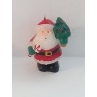 Vintage Christmas Santa Claus Candle with Tree & Candycane Holiday Decorations | Cb2 | Etsy (US)