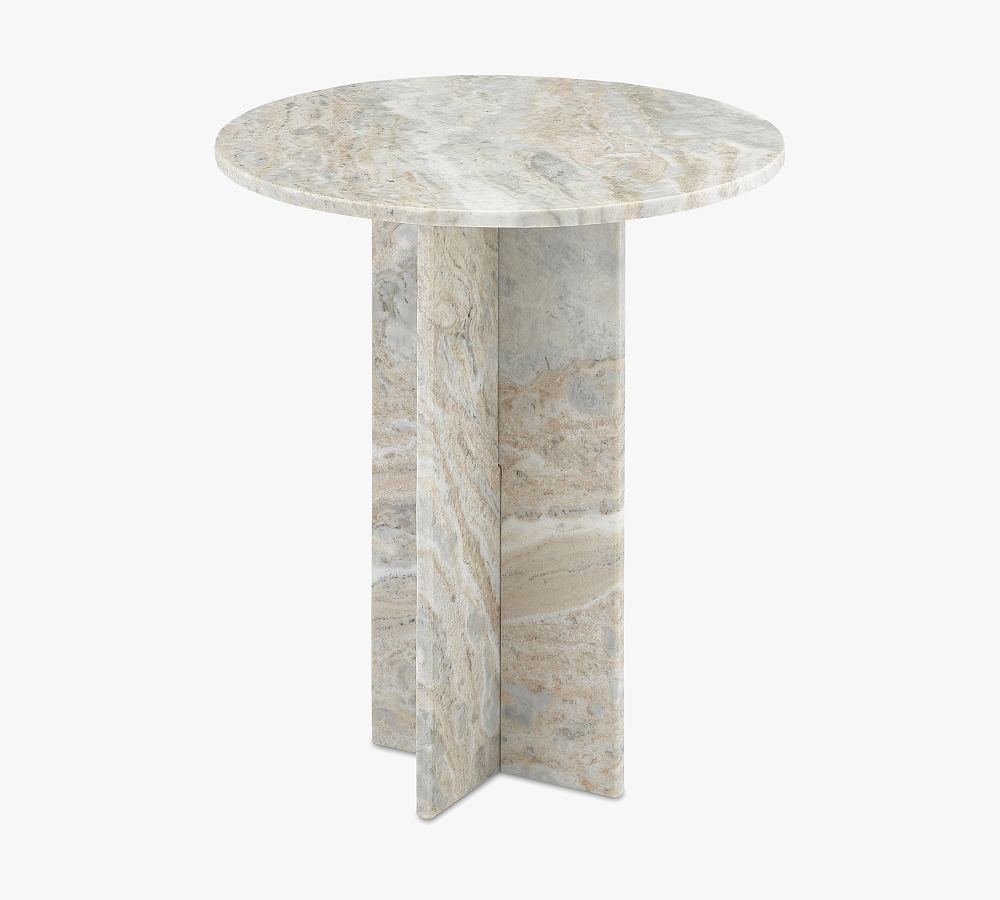 Calvert Round Marble Accent Table | Pottery Barn (US)
