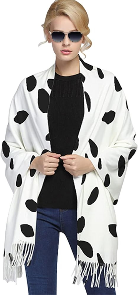 Women's Shawls and Wraps Dalmatian Print Comfortable Long Scarf Winter Warm Scarves | Amazon (US)