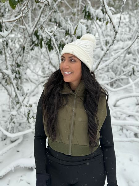 another snowy day wearing one of my fave cropped vests. I own it in the ‘Sierra’ shade & this ‘army green’ color. If you haven’t had the chance to snag this style cropped vest, here’s your chance for under $35. 

This vest is a Zip Up High Neck Mini Quilted Sleeveless Outerwear Vest




linked in my @shop.LTK or comment VEST for details sent directly to your inbox!

#vincecamuto #pearlbeanie, #pombeanie #winteroutfits #casualoutfits #momstyle #momuniform outfits // puffer vest / how to style puffer vest // mom outfits // toddler mom / winter style / pom pom beanie 

#LTKstyletip #LTKSeasonal #LTKfindsunder50
