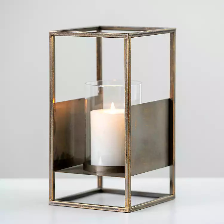 Brushed Gold Ecru Ashford Lantern, 11 in. | Kirkland's Home