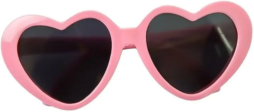 Pink Pet Heart Sunglasses Photos Props Cute Pet Dog Sunglasses Cat Glasses Sun Flower Glasses Pet... | Amazon (US)