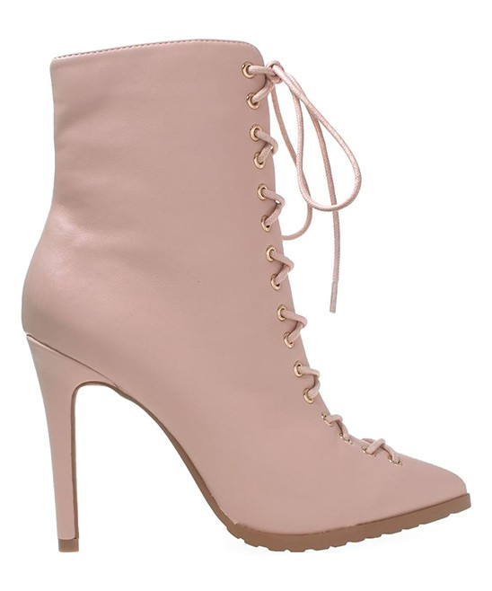 Lemon Drop Women's Casual boots Nude - Nude Ego Bootie - Women | Zulily