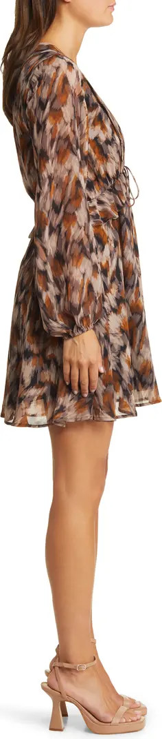 Rami Long Sleeve Chiffon Minidress | Nordstrom