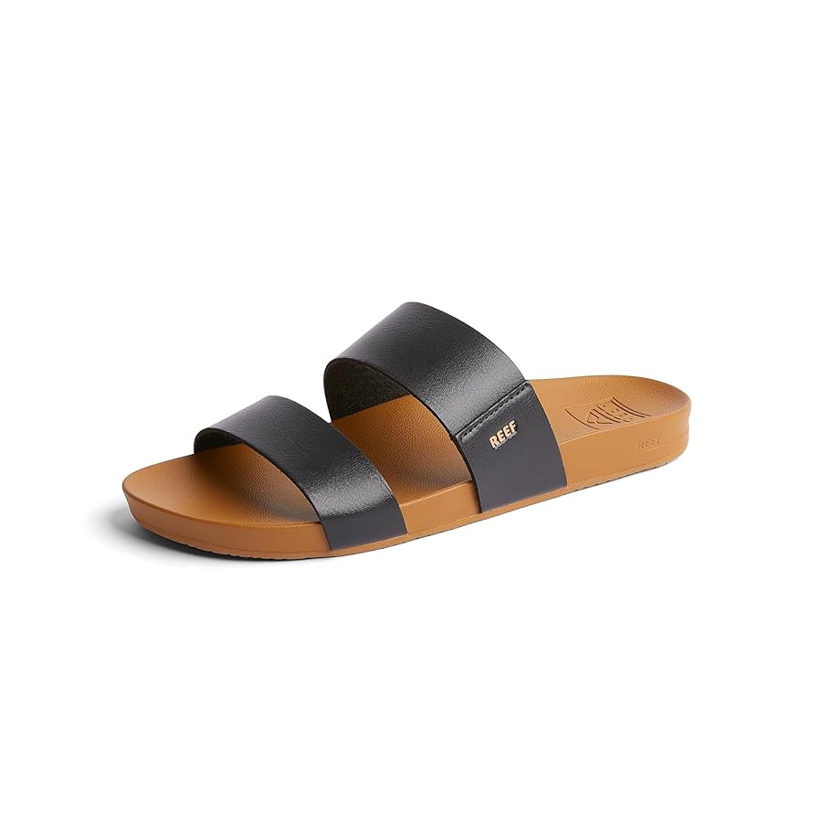 Reef Women's Cushion Vista Fashion Slide Sandal, Vegan Leather Strap, Soft Footbed | Amazon (US)