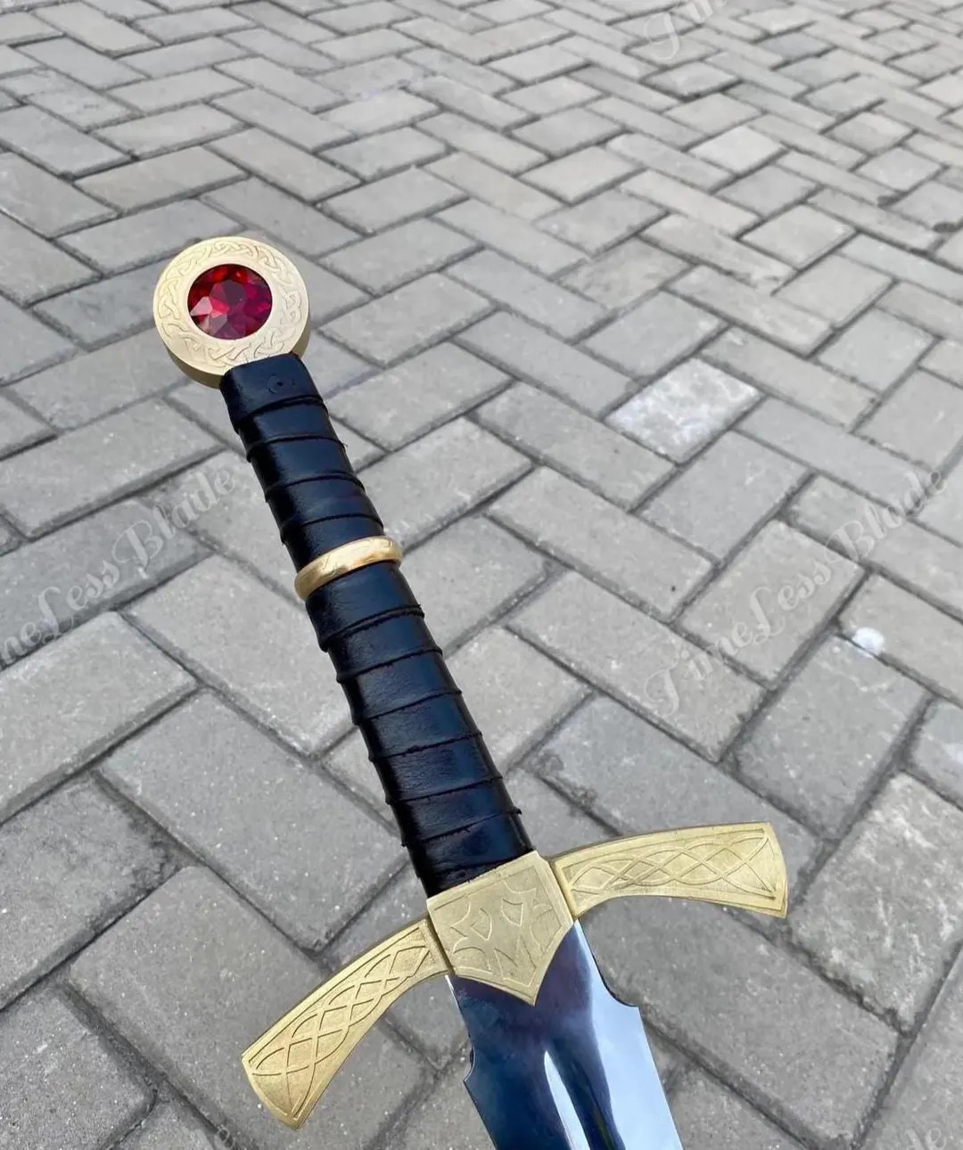 Handcrafted Goldryn Sword Glass of Thrones Medieval Sword-regal Gold Ruby Inlay, Collectible Gift... | Etsy (US)