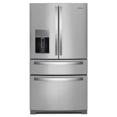 Whirlpool  26.2-cu ft 4-Door 36-in French Door Refrigerator with Exterior Drawer - Fingerprint R... | Lowe's