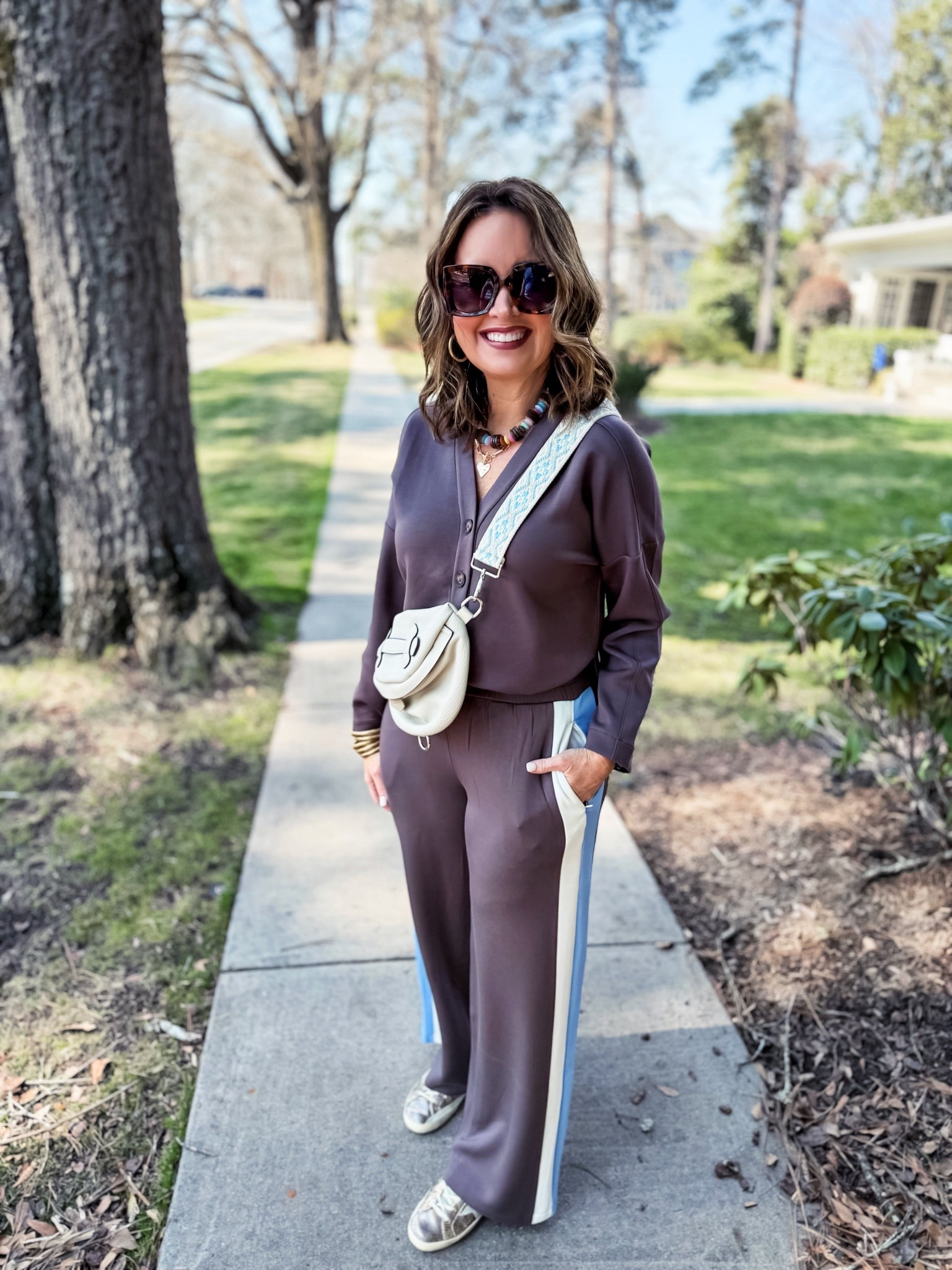 @Spanx Sale use code LTKSPANX for 20% off sitewidee
Cardigan - runs generous - size down if in between 
Pants - true to size 

Use code LAURA on my jewelry 

Travel outfit 
Spanx Air Essentials

#LTKootd #LTKSpringSale #LTKTravel