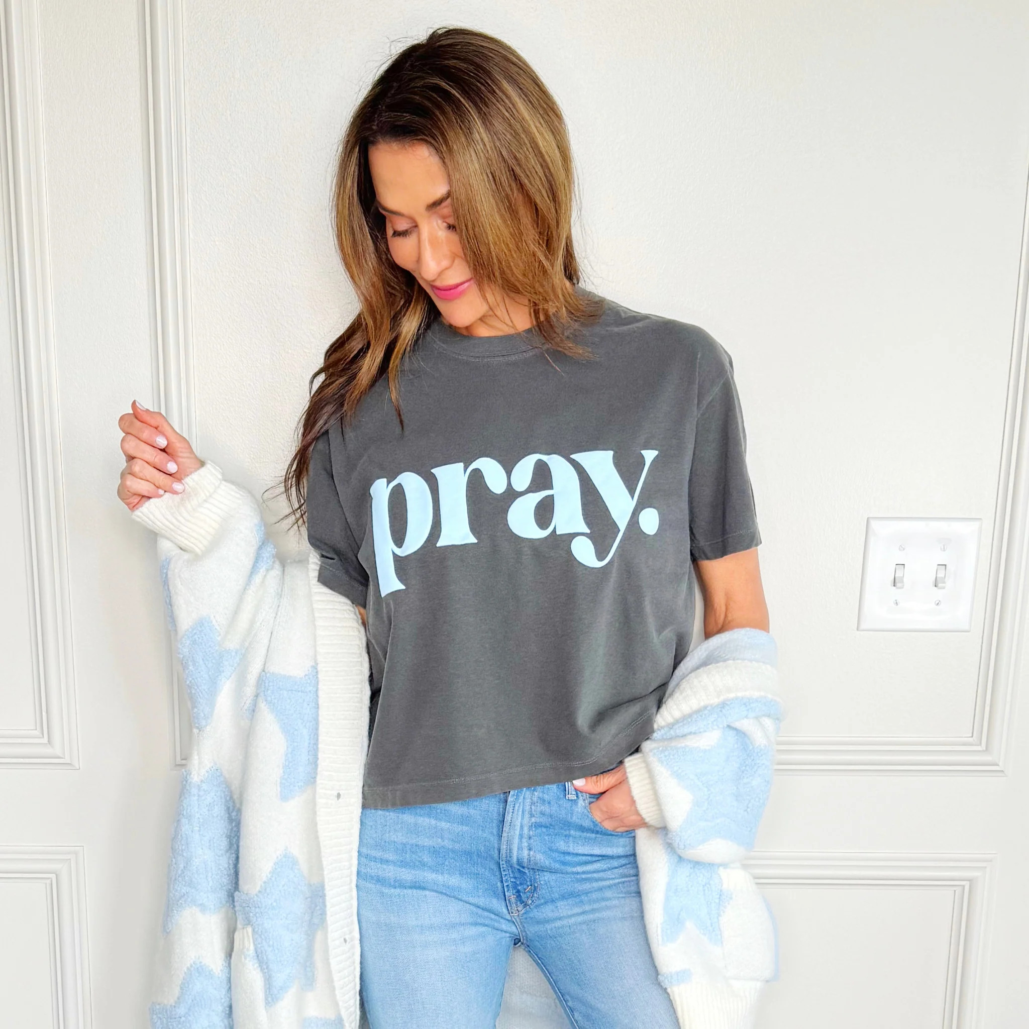 Pray. Puff Crop Tee | Poppy & Pine