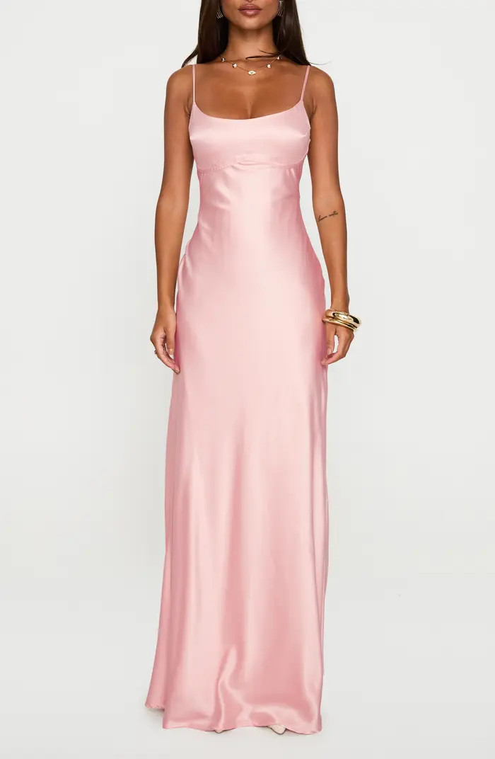 Princess Polly Ravia Satin Maxi Slipdress | Nordstrom | Nordstrom
