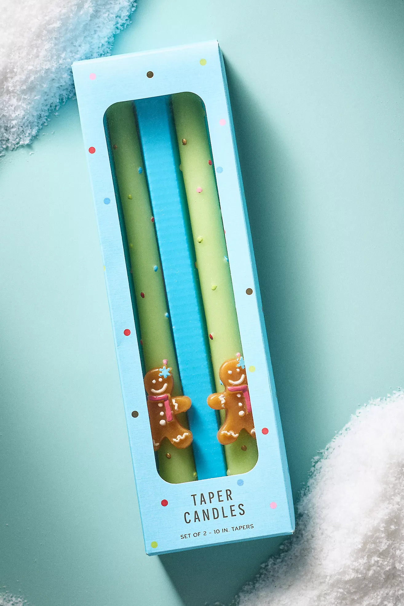 Festive Icon Taper Candles, Set of 2 | Anthropologie (US)