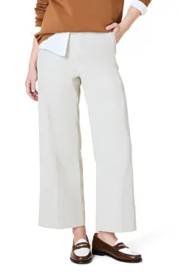 SPANX® Wide Leg Crop Stretch Twill Pants in Classic White at Nordstrom, Size Medium P | Nordstrom