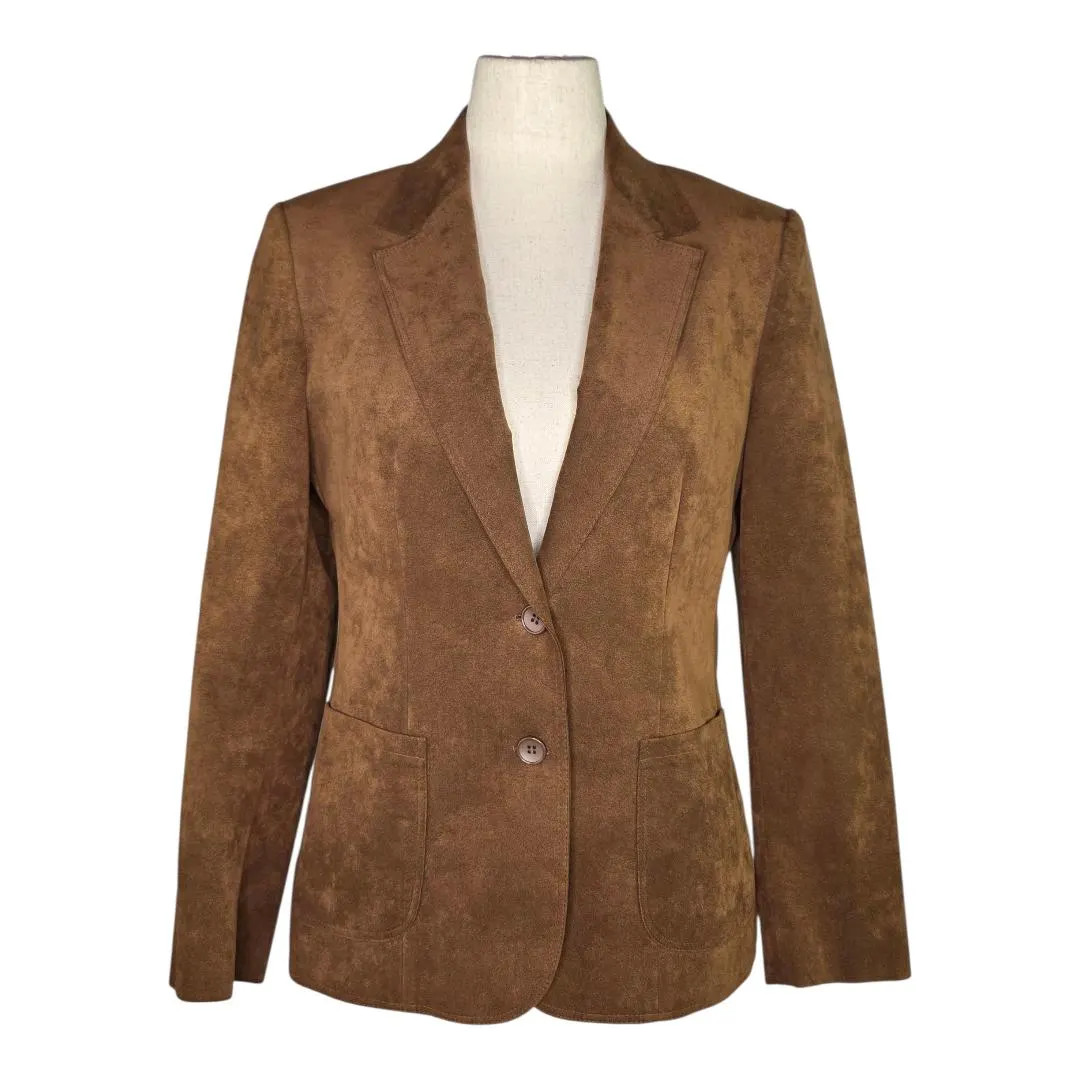 Vintage 70s Lilli Ann Ultrasuede Brown Blazer Jacket | Adolph Schuman Tailored Retro 80s Quiet Lu... | Etsy (US)