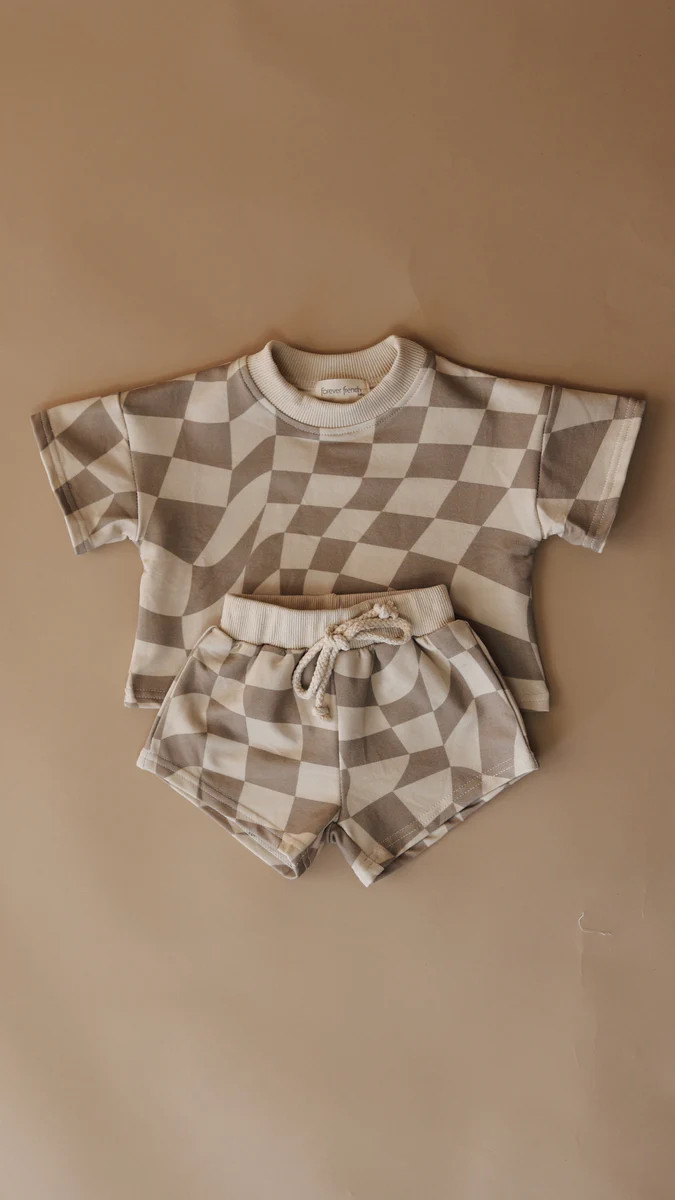 Wavy Checker | Short Set | Forever French