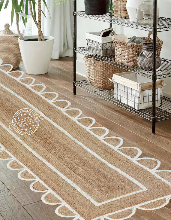 Scalloped Jute Runner Rug Jute Scallop Rug Jute Runner Rug | Etsy | Etsy (US)