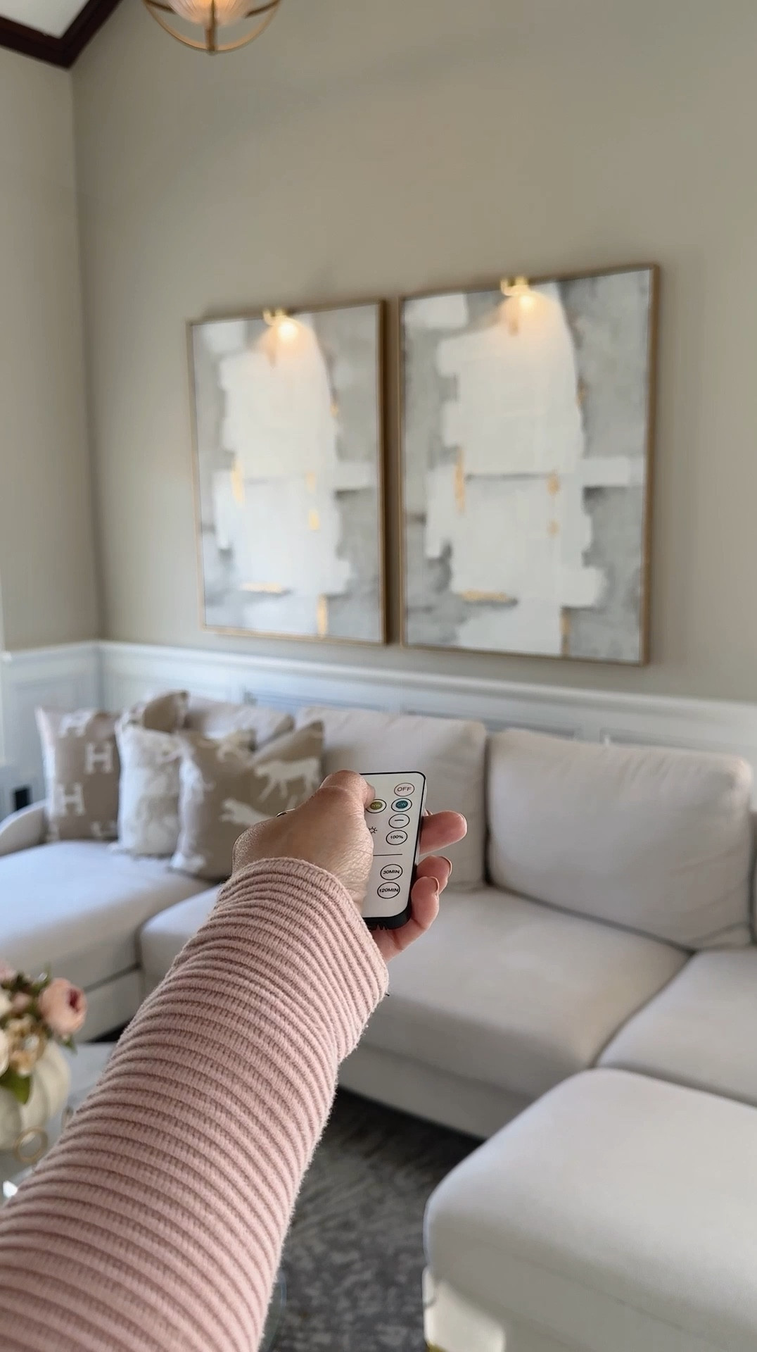 No drill picture lights ! @amazon my sectional is form Wayfair and I will link similar wall art @wayfair 

#LTKSaleAlert #LTKMostLoved #LTKHome